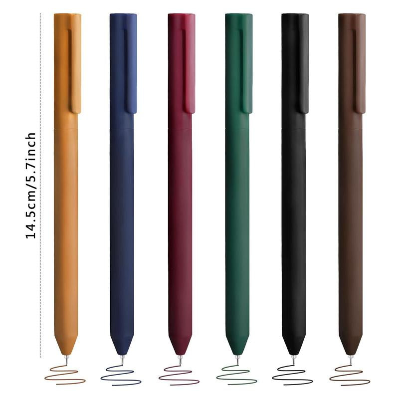 0.5Mm Colored Gel Pen (6Pcs) Quick Dry & Fine Point Pen for Note Taking Aesthetic Gel Ink Pen for Office & Home