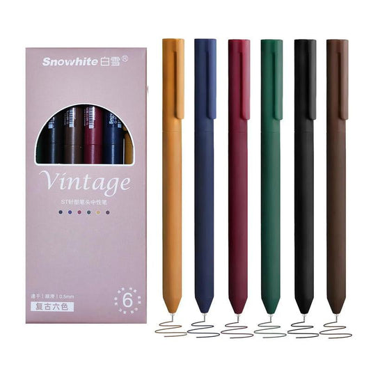 0.5Mm Colored Gel Pen (6Pcs) Quick Dry & Fine Point Pen for Note Taking Aesthetic Gel Ink Pen for Office & Home