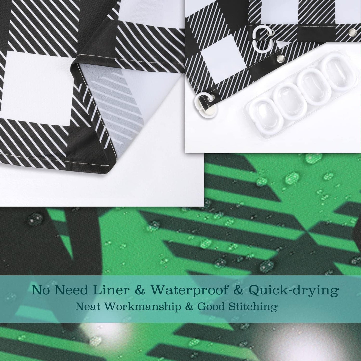 Merry Xmas Tree Bathroom Decor, 72''W X 72''H