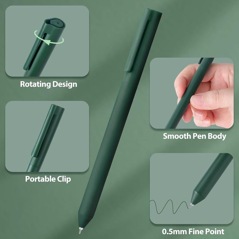 0.5Mm Colored Gel Pen (6Pcs), Quick Dry & Fine Point Pen for Note Taking, Aesthetic Gel Ink Pen for Office & Home