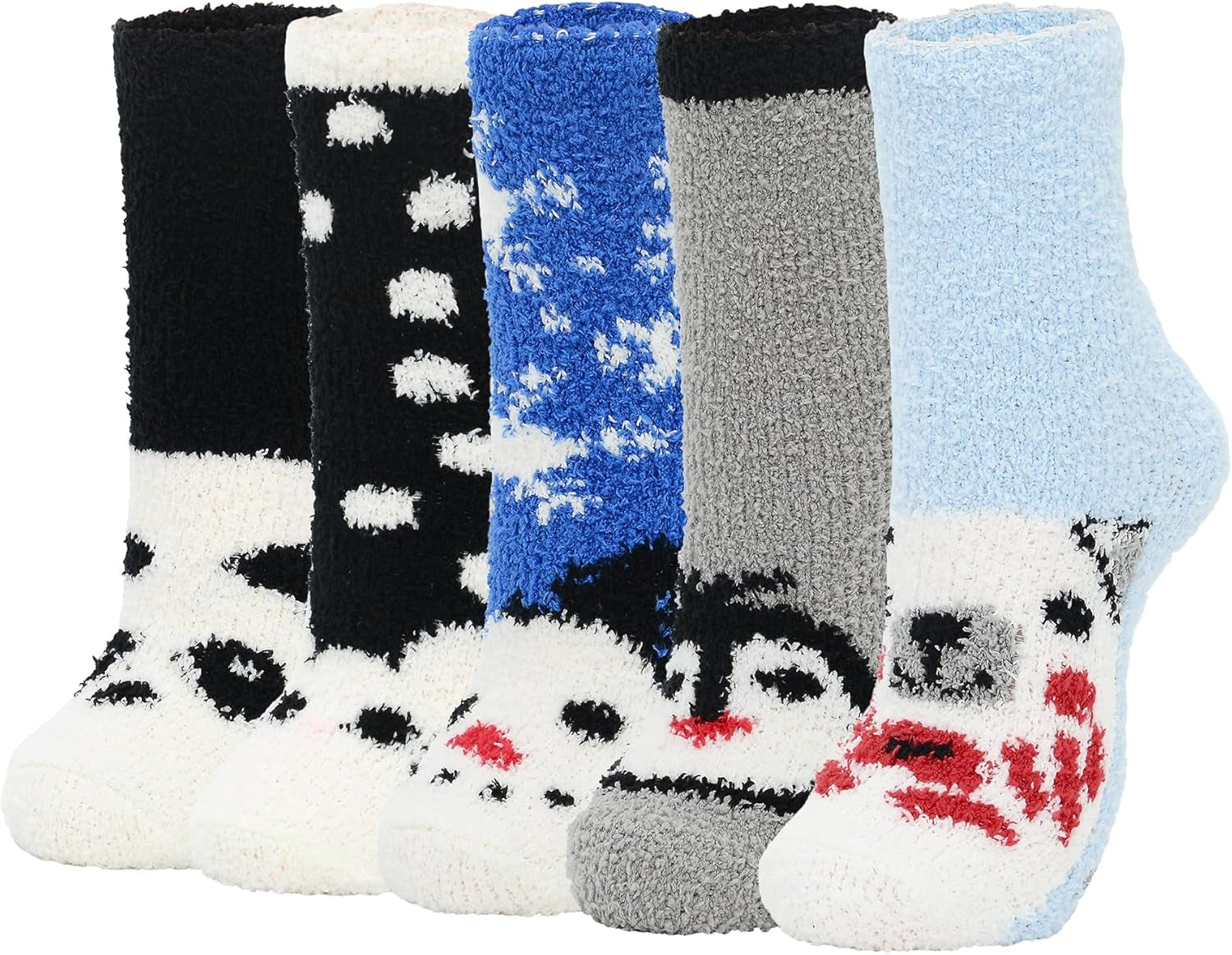 Zando Women'S Fuzzy Slipper Socks - Warm, Fluffy, Cozy Crew Socks for Winter