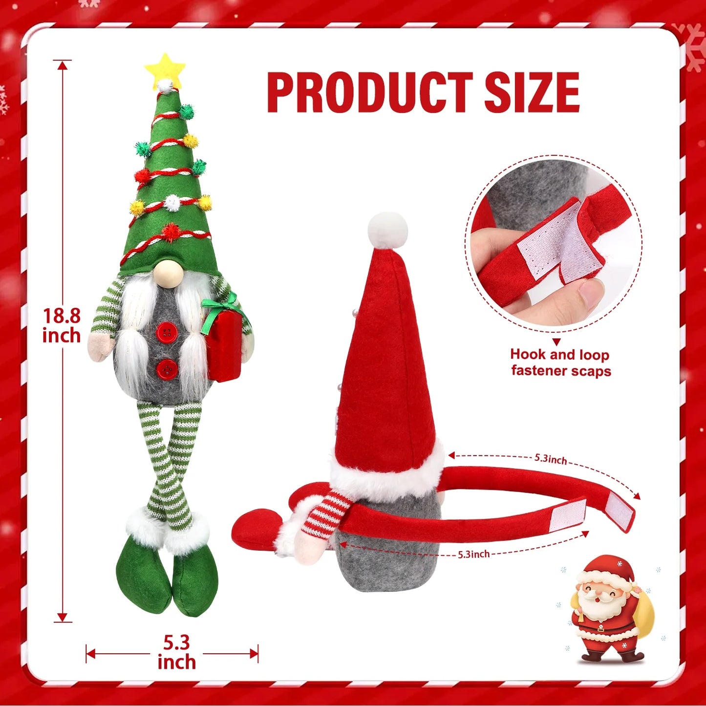 2Pcs Christmas Elf Plush Dolls