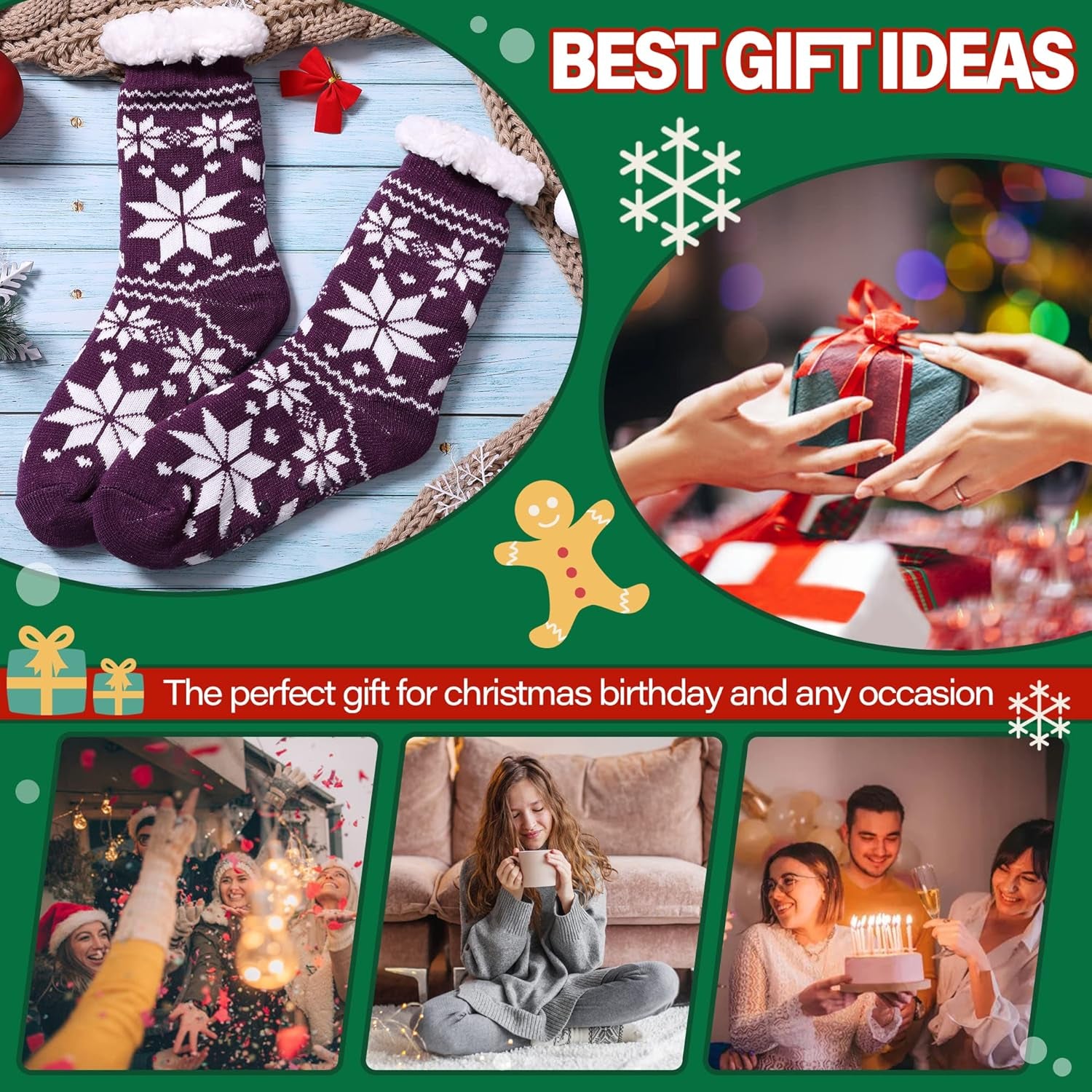 Dosoni Womens Slipper Fuzzy Socks Non Slip