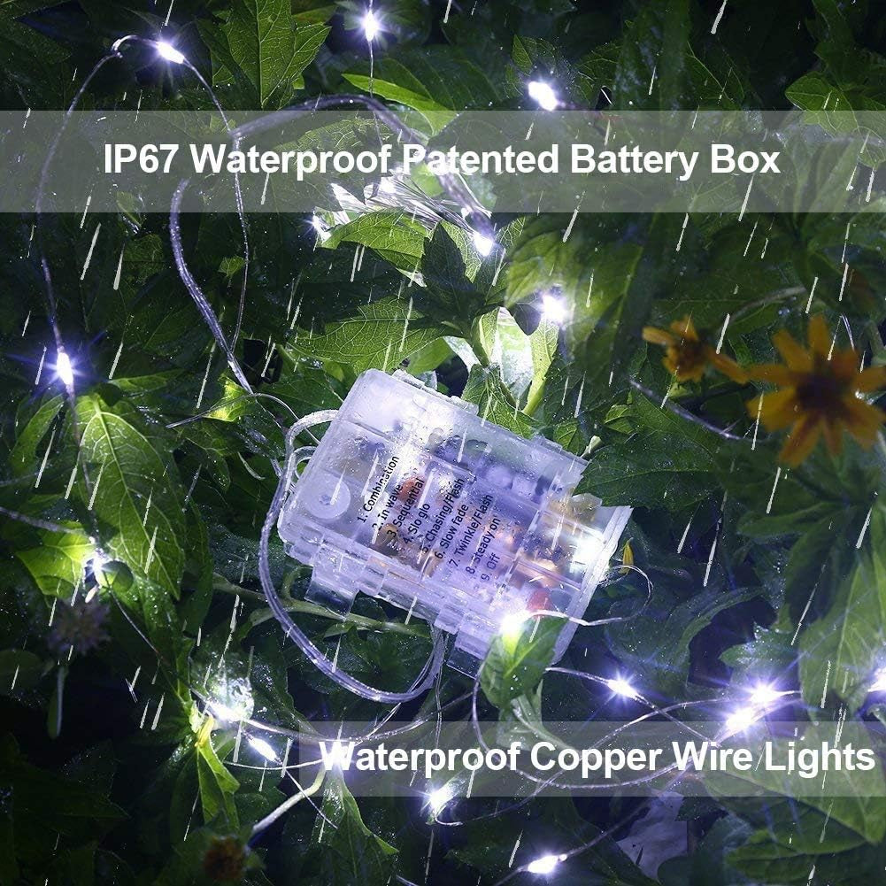 Homemory 4 Pack 20 Ft 60 LED Fairy Lights