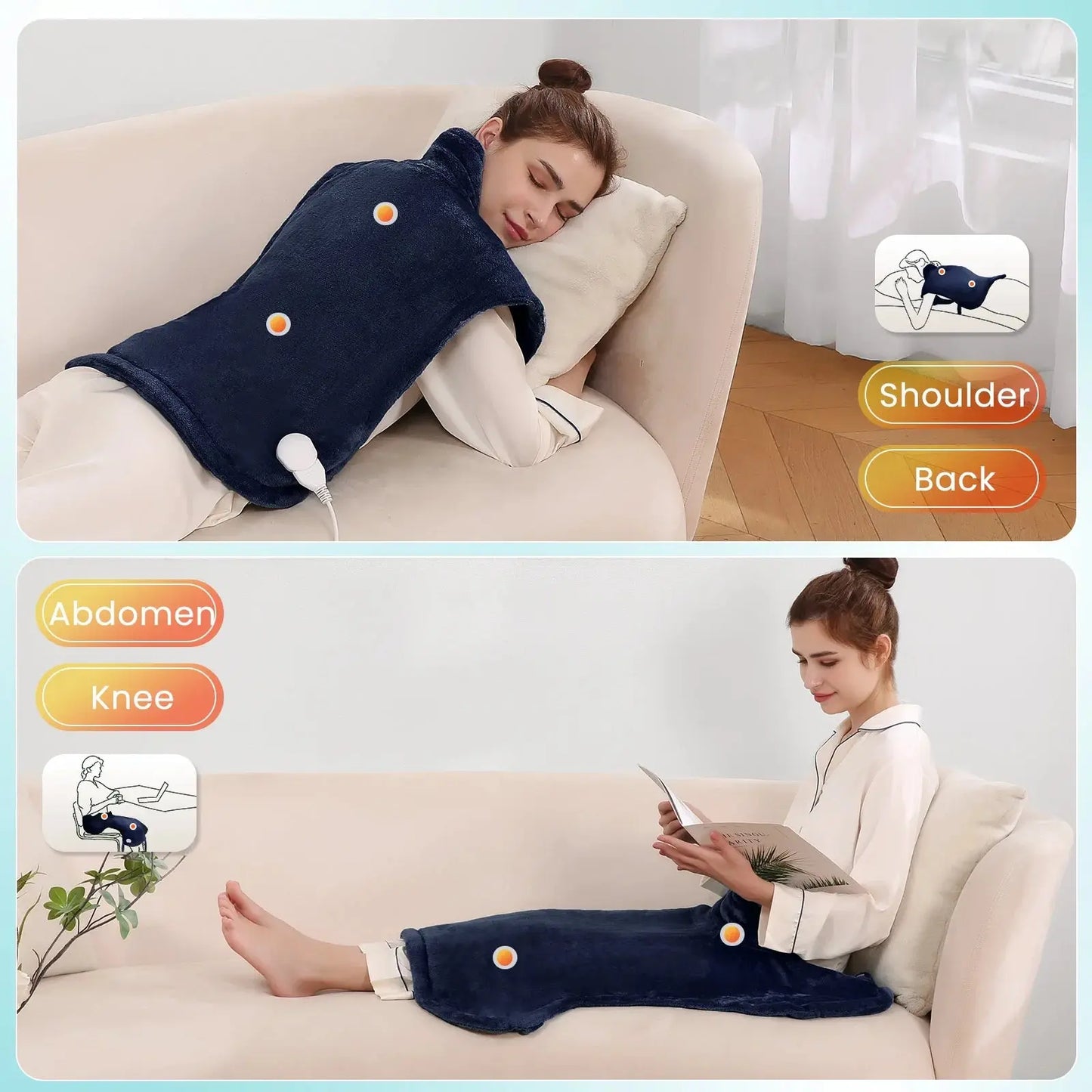 Ultra Soft Heating Pad with 4 Heat Settings & Auto Shut-Off