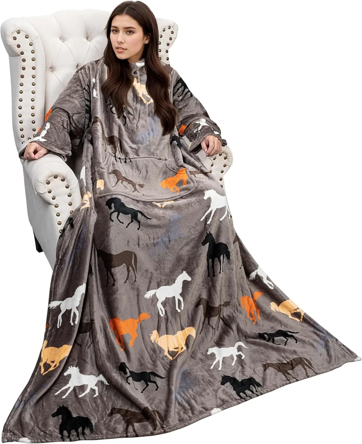 Wearable Blanket with Sleeves