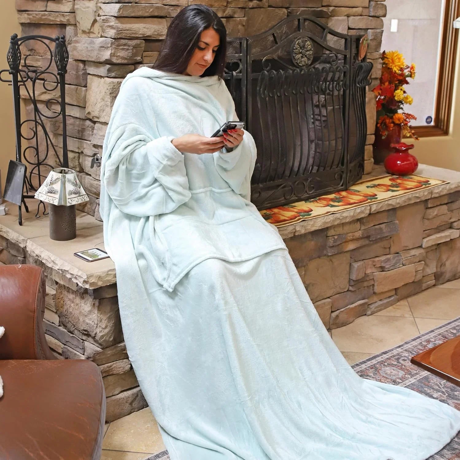 Wearable Blanket with Sleeves
