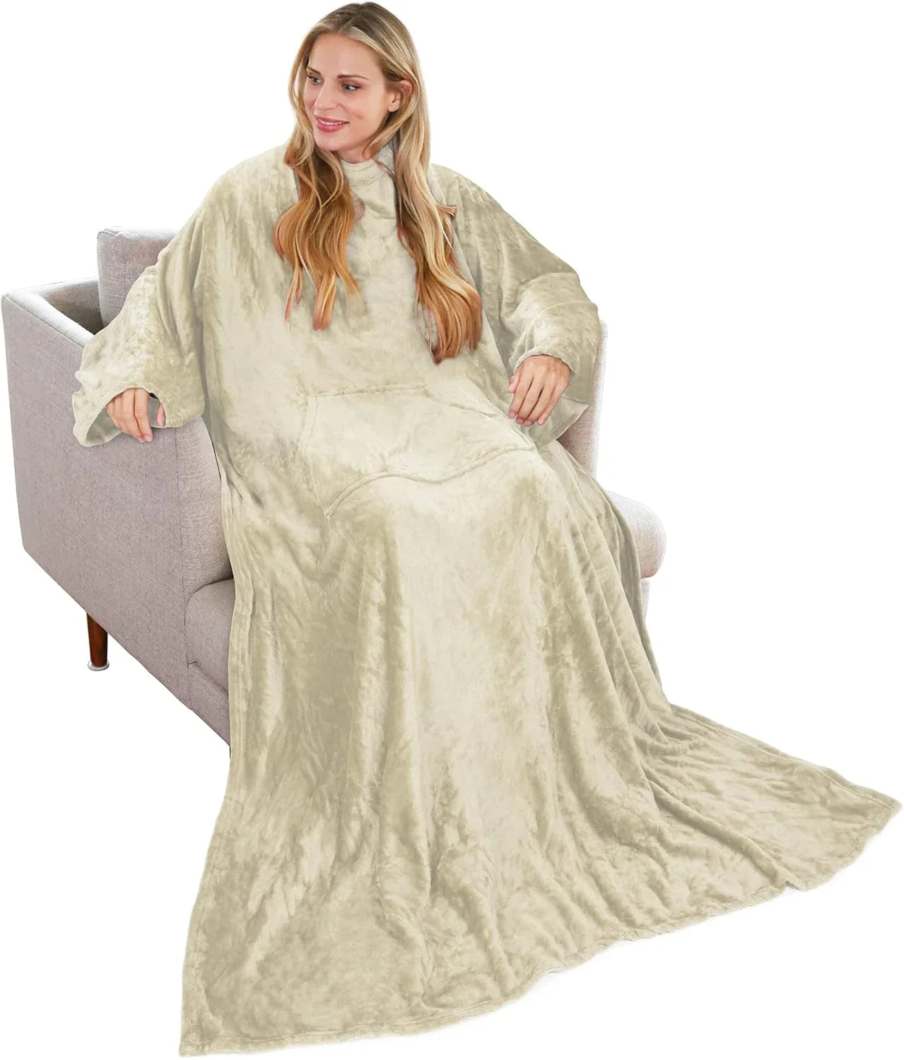 Wearable Blanket with Sleeves