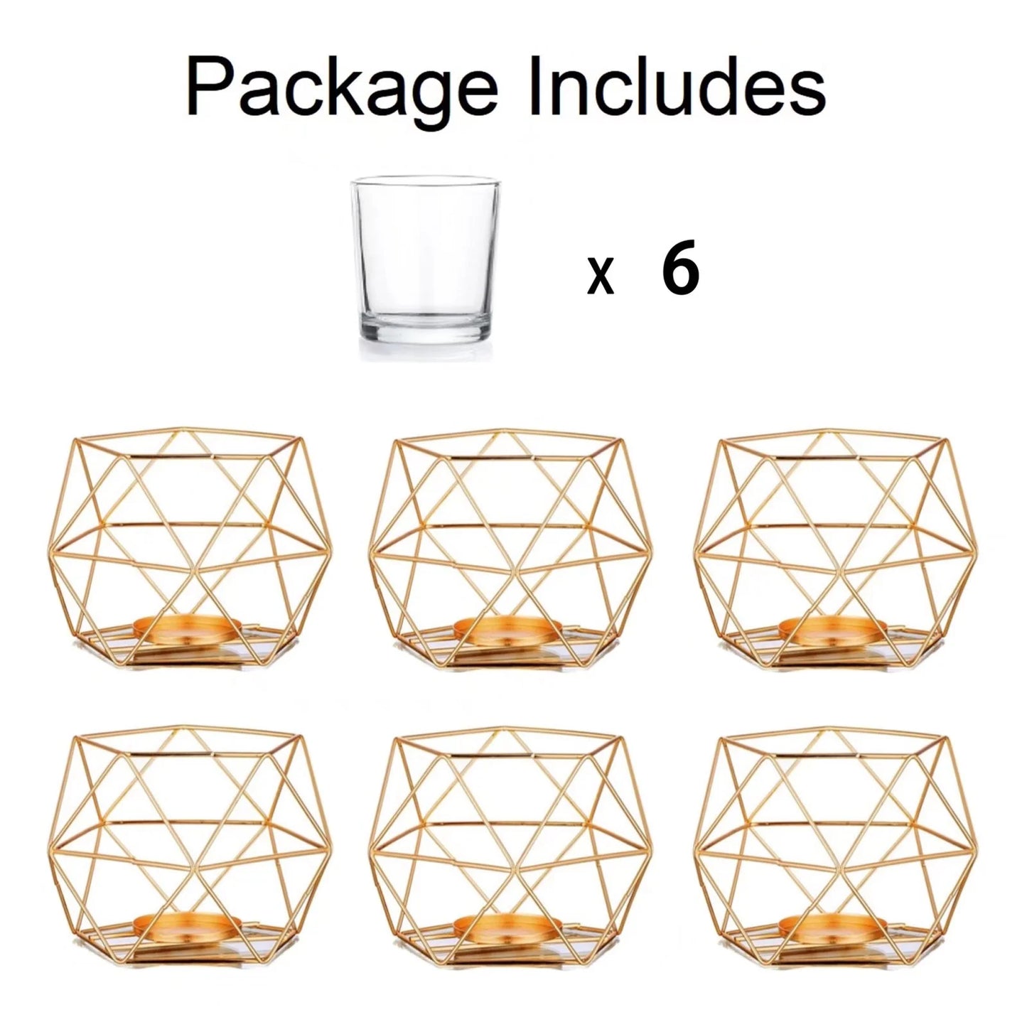 Geometric Candle Holder for Chrismas Thanksgiving Decor