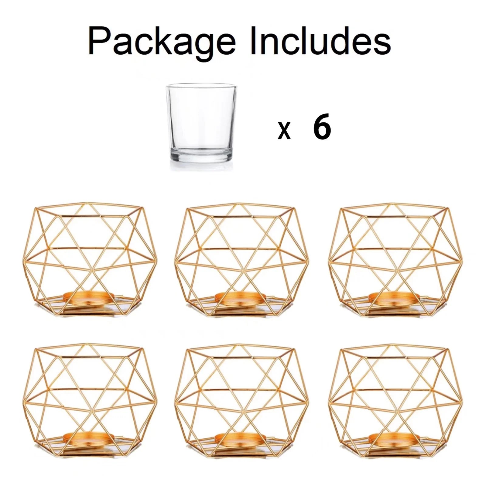 Geometric Candle Holder for Chrismas Thanksgiving Decor