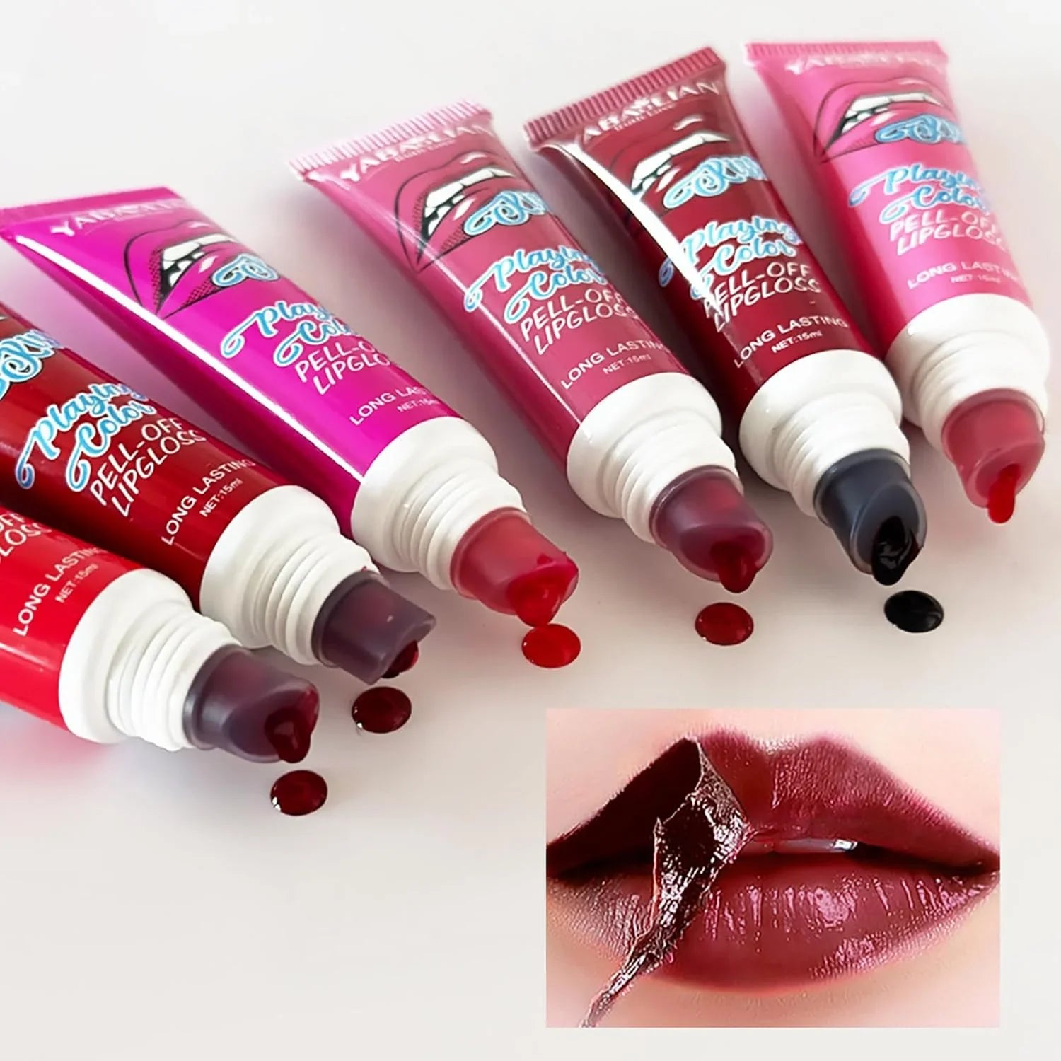 6PC Matte Lip Stain, Peel off
