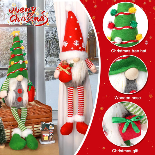 2Pcs Christmas Elf Plush Dolls