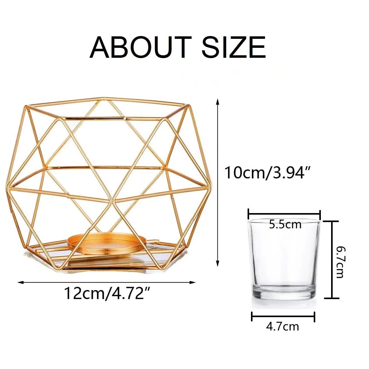 Geometric Candle Holder for Chrismas Thanksgiving Decor