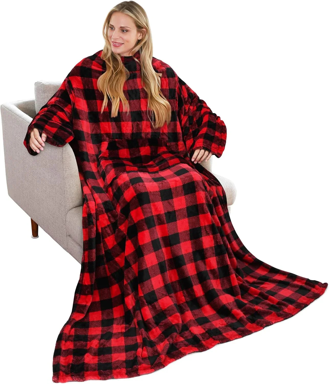 Wearable Blanket with Sleeves