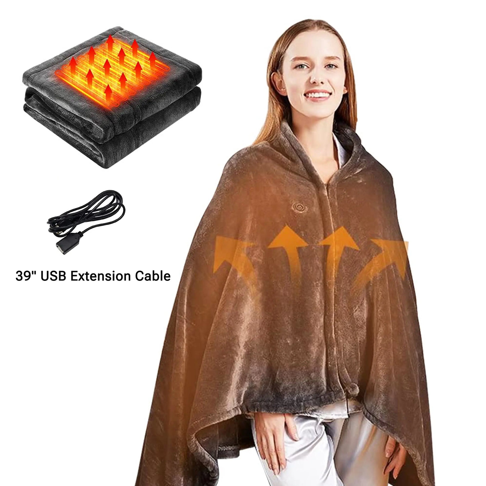 Electric Heated Blanket Portable USB Washable